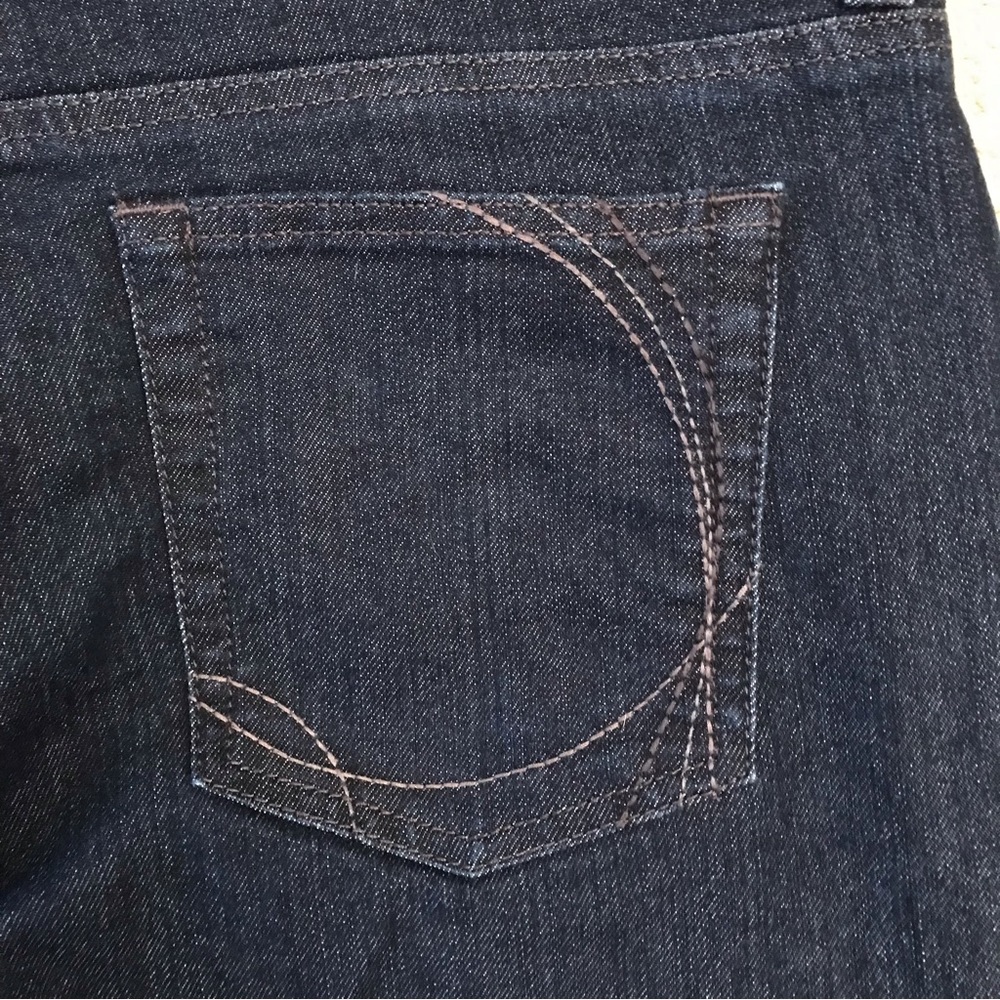 Gloria Vanderbilt Dark Blue Denim Jeans Womens Size 12 SHORT Mid Rise Gabby - Picture 6 of 12